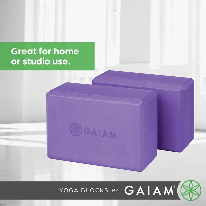 KRETIX Gaiam Essentials Yoga-Block (2er-Set) - stützende, weiche, rutschfeste Schaumstoffoberfläche