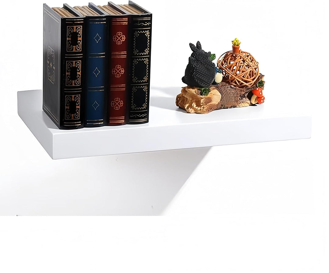 EUGAD Wandregal Wandboard 2er Set Hängeregal Holz Board Modern Weiss 30x23x3,8cm 0086QJ-2 Weiss 30 c