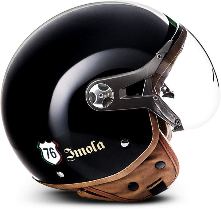 Soxon® SP-325 „Imola Black“ · Jet-Helm · Motorrad-Helm Roller-Helm Scooter-Helm Moped Mofa-Helm Chop