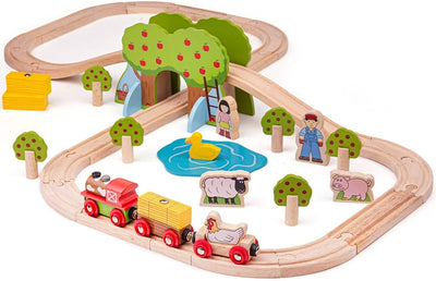 Bigjigs Rail Bauernhof-Eisenbahnset