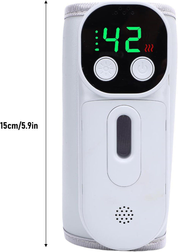 GOWENIC 18W Tragbarer Flaschenwärmer, Schnurlos 8000mah Wiederaufladbare Milchflaschenheizung mit Ko