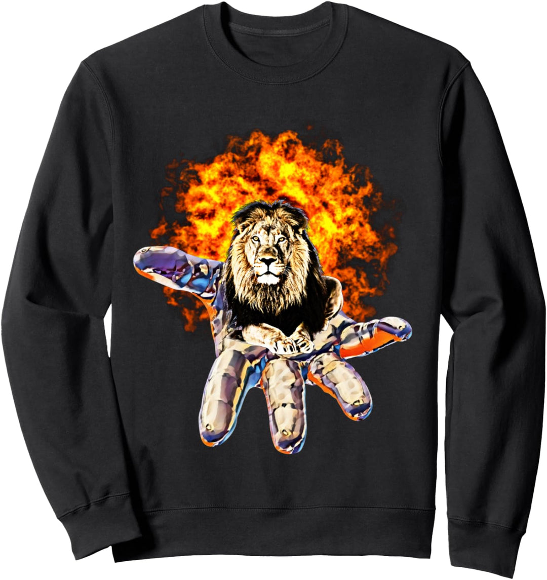 Löwen Motiv Löwenrudel Afrika Löwenmähne Raubkatze Löwe Sweatshirt