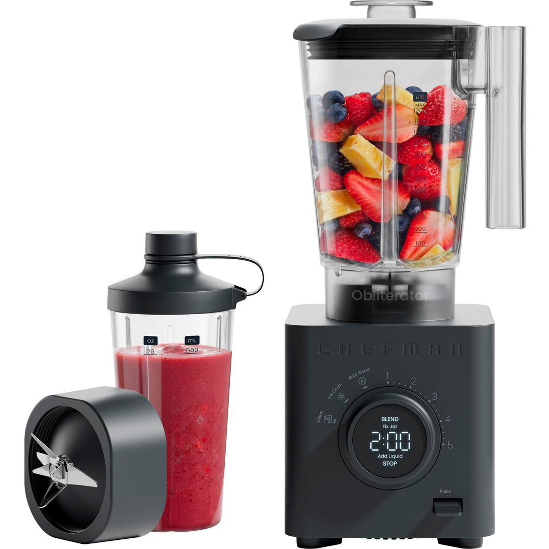 Chefman Obliterator 1.2L Standmixer für Smoothies, 1380W Motor zum Zerkleinern von Eis, Nüssen und g
