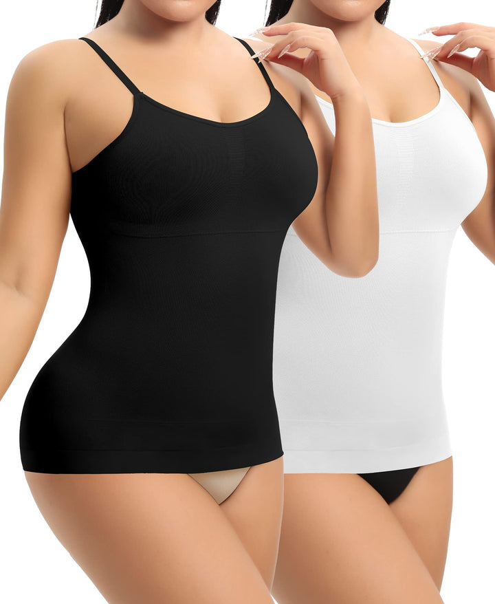 YARRCO Damen Shape Unterhemd Bauchweg Hemdchen Shapewear Trägertop Shaping BH Hemd Formendes Top Bod