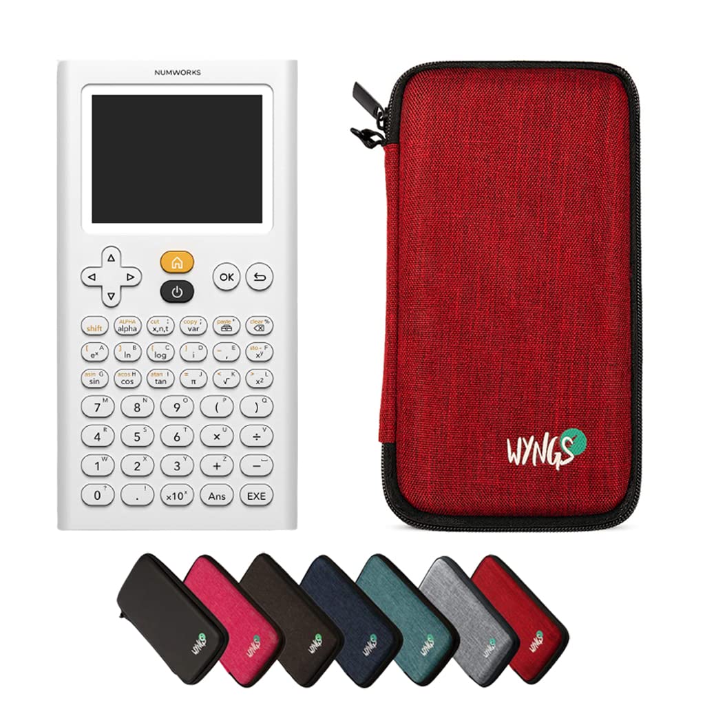 CALCUSO Sparpaket: NumWorks Schulrechner + WYNGS Schutztasche rot + Erweiterte Garantie von CALCUSO