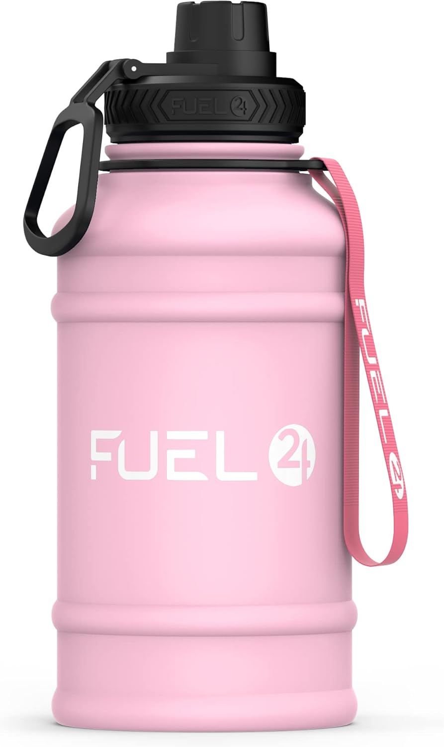 Fuel24 Extra Stark Trinkflasche Metall 1.3L & 2.2L - Auslaufsicher & BPA-Frei Wasserflasche Edelstah