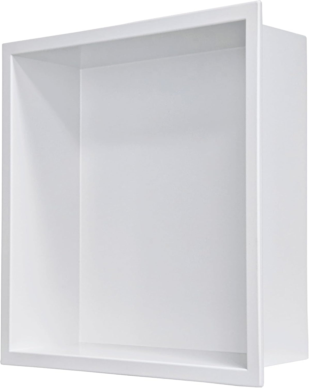 Badezimmer-Wandnischenschrank Weiss 30x30x10 cm, wandmontiertes Waschbecken für Dusche Edelstahl-Auf