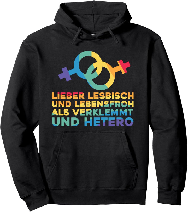 Lesbe LGBT Regenbogen Gay Pride - Homosexuell Lesbisch Pullover Hoodie