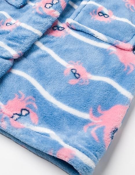 Playshoes Unisex Kinder Fleece-Bademantel Morgenmantel 110-116 Krebs, 110-116 Krebs