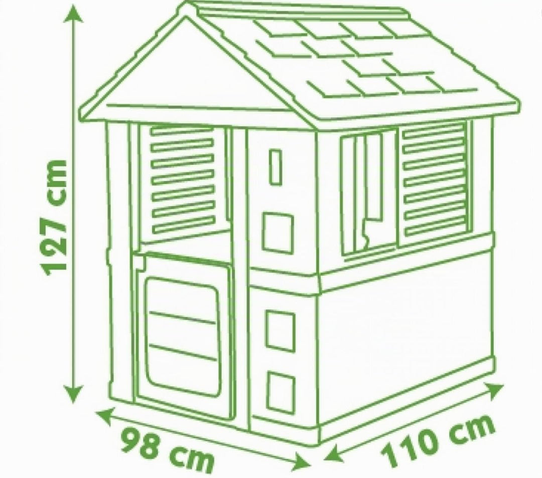 Smoby – Lovely Haus - Spielhaus für Kinder für drinnen und draussen, mit kleiner Eingangstür und Fen