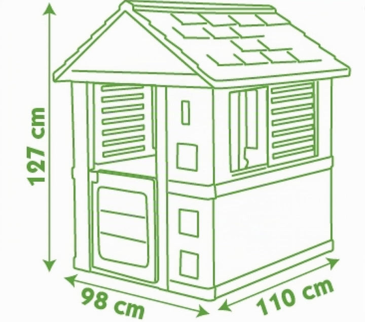 Smoby – Lovely Haus - Spielhaus für Kinder für drinnen und draussen, mit kleiner Eingangstür und Fen