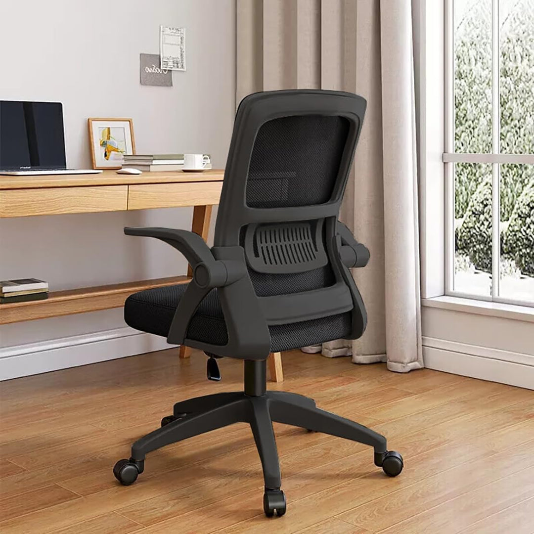 Bürostuhl,Ergonomischer Drehstuhl mit Atmungsaktiver Mesh-Rückenlehne,Hochklappbaren Armlehnen und L