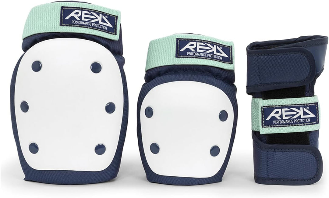 Rekd Heavy Duty Triple Pad Set Skateboard-Schutzset, Unisex, Erwachsene L Multicolor (Blue/Mint), L