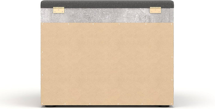 KOMTO Schuhbank mit Sitzfläche - Schuhregal Bank mit Stauraum Beton 60 x 48 x 32 cm Kleiner Schuhsch