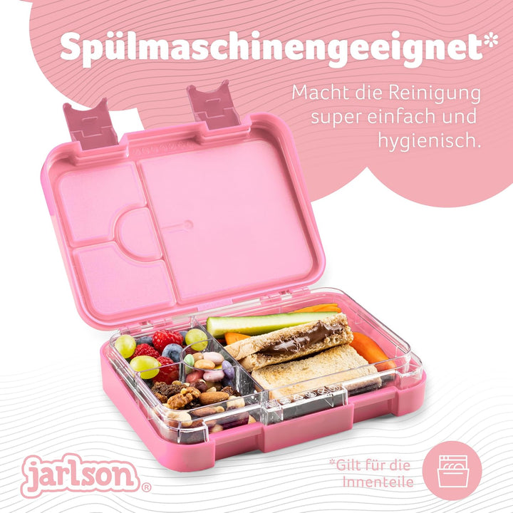 Jarlson® Brotdose Kinder mit Fächern - TONI Lunchbox - Bento Box auslaufsicher – Jausenbox für Kinde