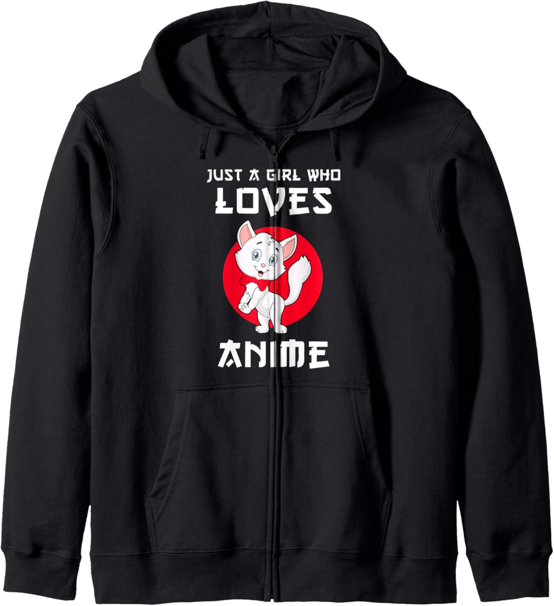 Nur ein Mädchen, das Anime japanisches Kätzchen liebt Yuri Kapuzenjacke