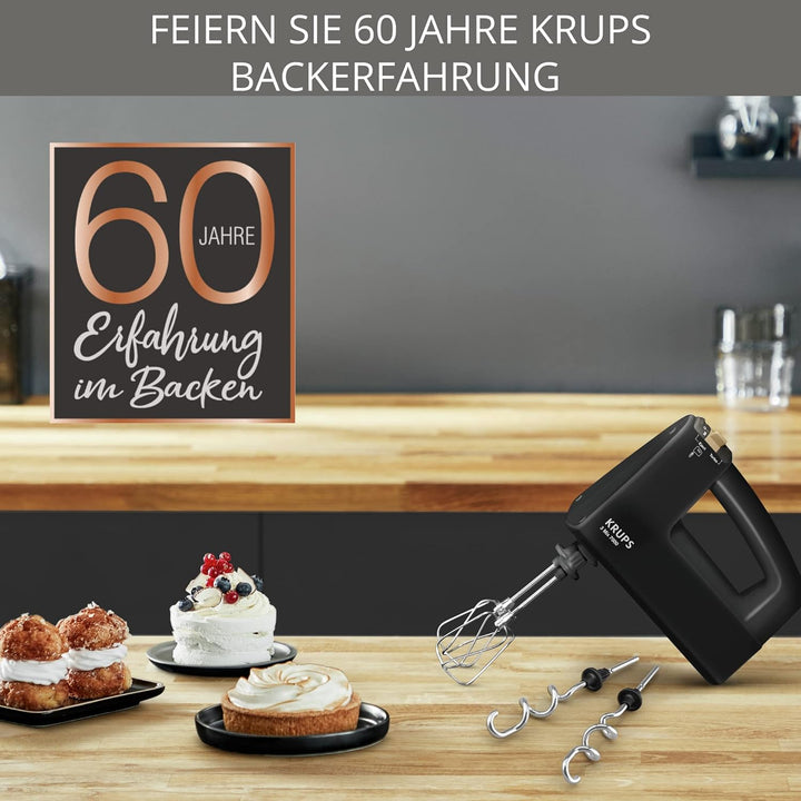 Krups F60858 3 MIX 7000 Handmixer 60 Jahre Edition | 500W |ergonomischer Griff | 1,65m-langes Kabel