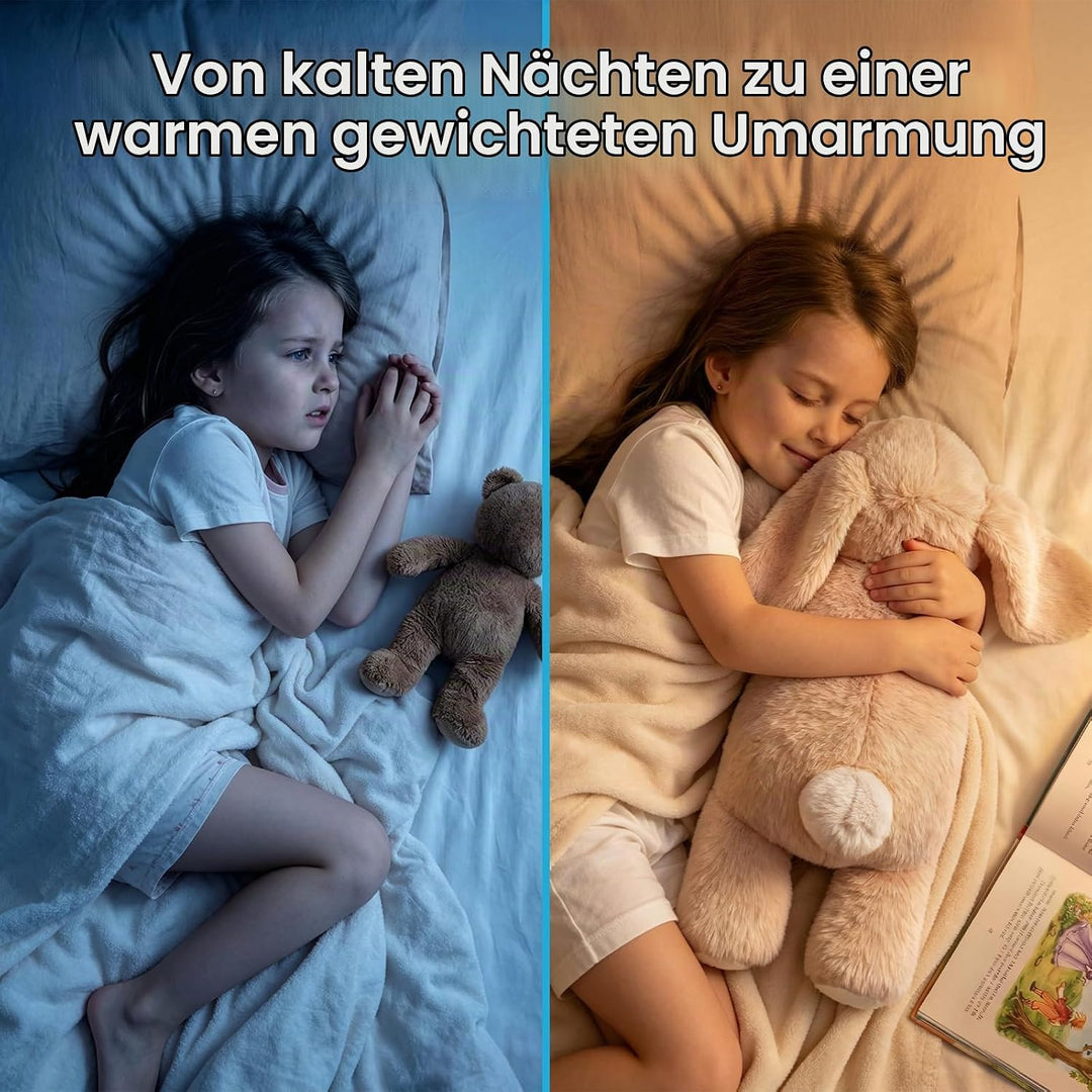 Mewaii 2,3 kg Hase Kuscheltier, Gewichtskuscheltiere für Erwachsene Kids | Erwärmbar Kühlbar, Gewich