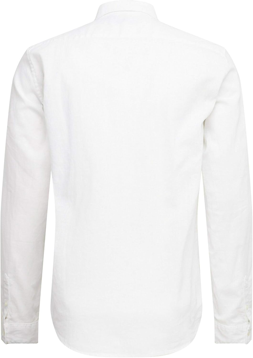 TOM TAILOR Denim Herren Hemd Longsleeve Cotton Linen Shirt weiss M