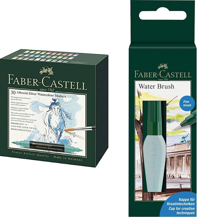 Faber-Castell 160330 Aquarellmarker Albrecht Dürer mit Doppelspitze für flächigen und präzisen Farba