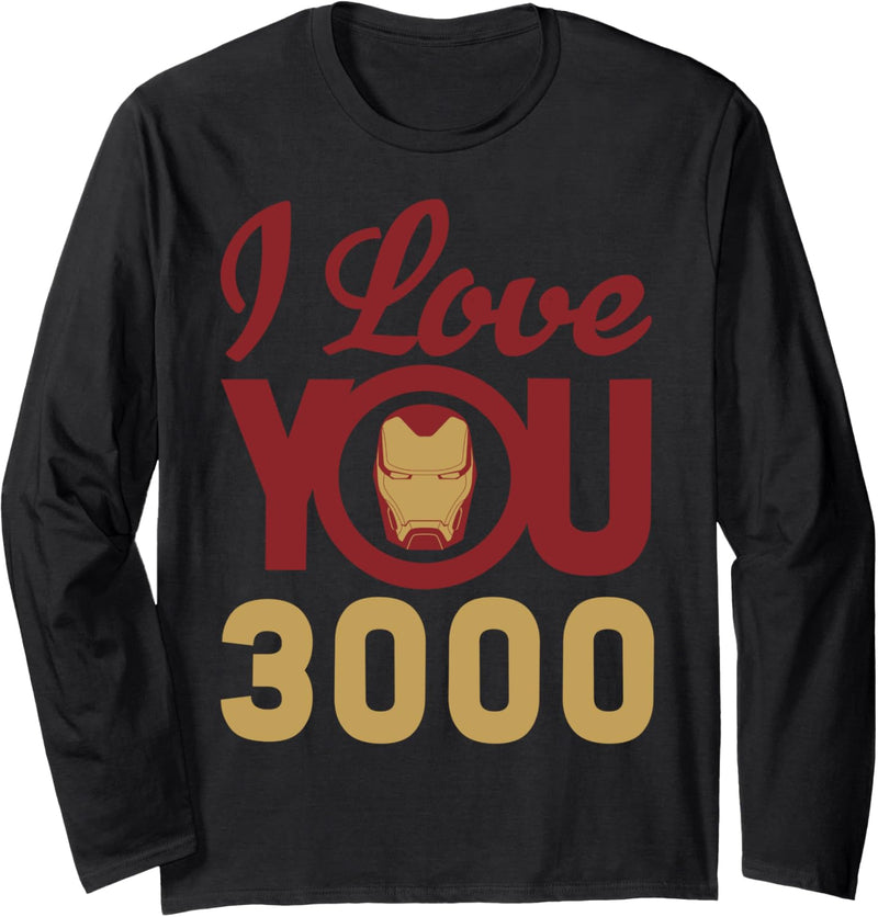 Marvel Avengers Iron Man I Love You 3000 Langarmshirt