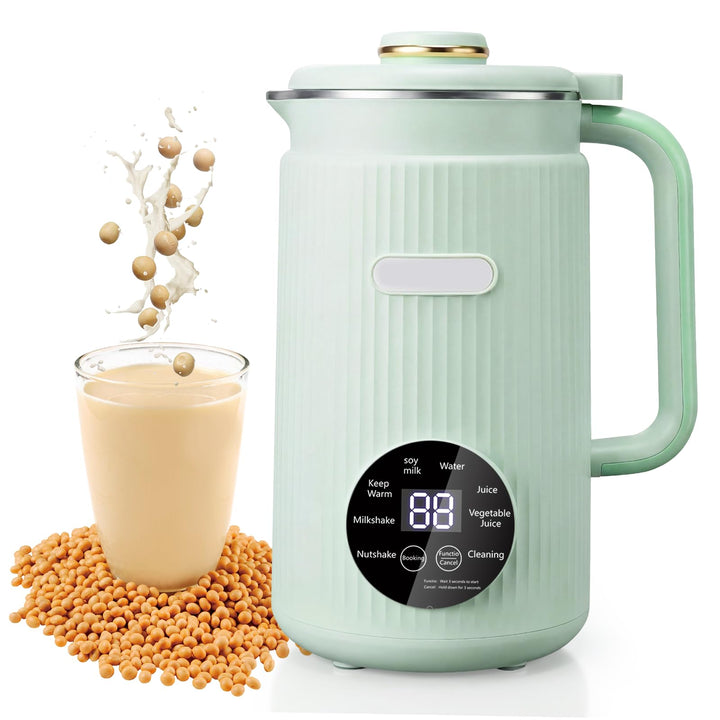 8 in 1 Nussmilchmaschine, 1200ml Automatische Sojamilch Maschine, mit Startverzögerung/Warmhaltefunk