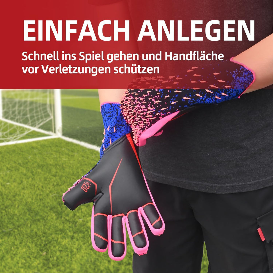 Torwarthandschuhe, Gute Griffigkeit fussball Handschuhe Kinder in den Grössen 6-10,Starker Empfänger
