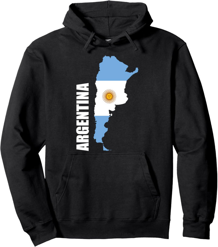 Argentinien Karte Flagge Pullover Hoodie