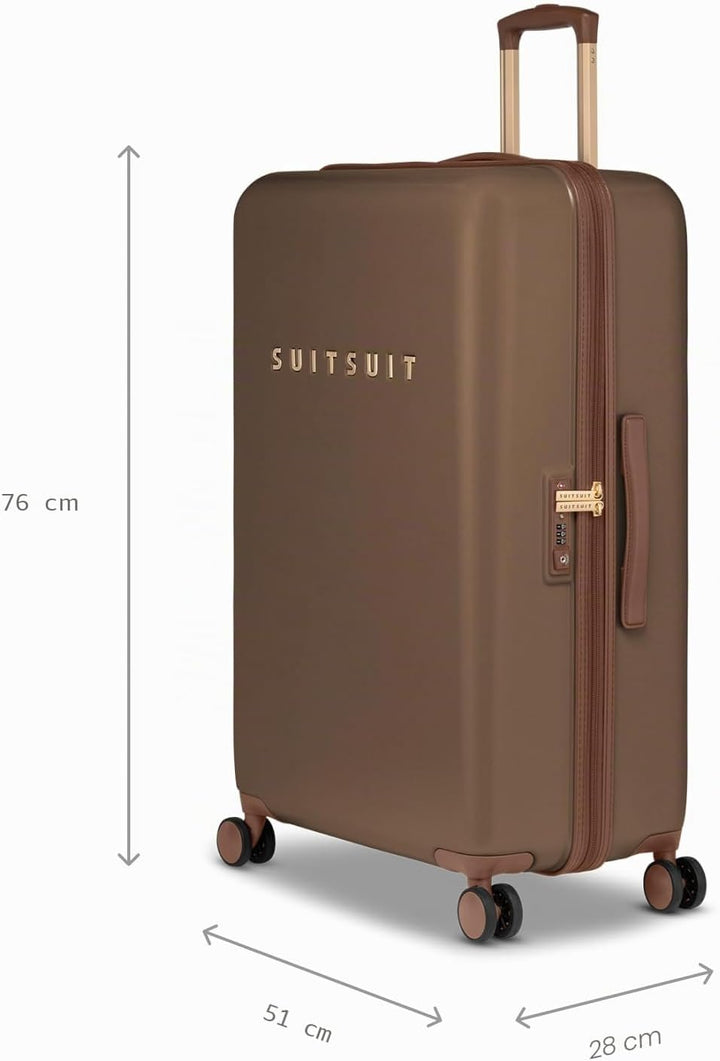 SUITSUIT Koffer Gross 76 cm - Hartschalen Reisekoffer mit Rollen - TSA-Schloss - 94 L - Fab Seventie