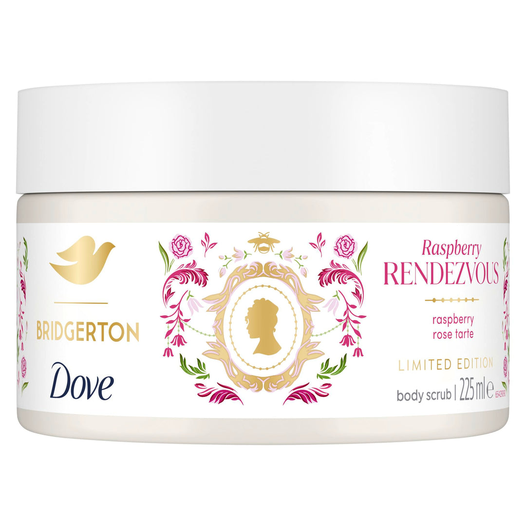 Dove Creme-Dusch-Peeling Raspberry Rendezvous Limited Edition Körperpeeling für geschmeidige Haut 4x