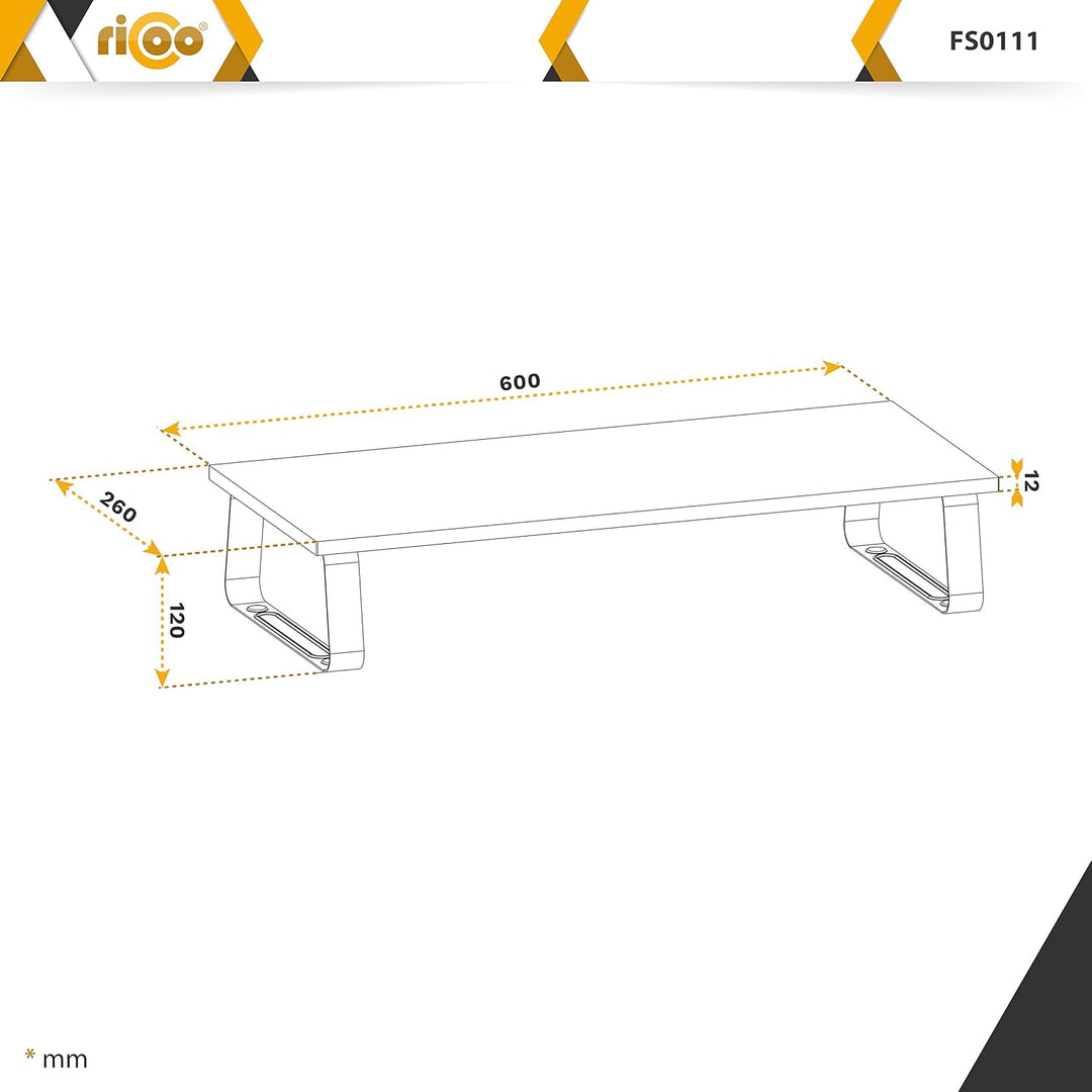 RICOO Monitor Schreibtischaufsatz Schreibtisch Aufsatzregal Ständer für Computermonitore FS0111 Moni