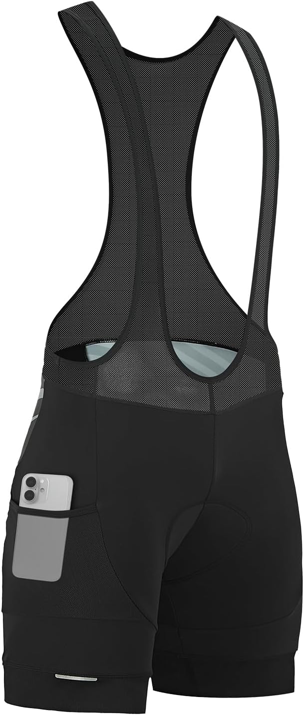 Santic Trägerhose Fahrrad Herren Fahrradhose Kurz mit Sitzpolster Radhose Herren Kurz Gepolstert M 2