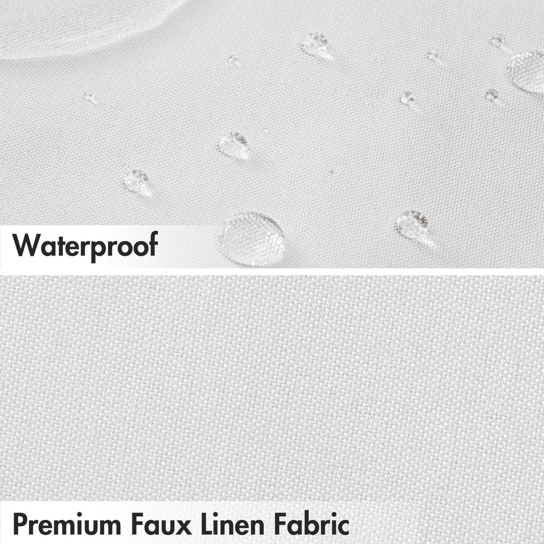 MIULEE Leinen Texturiert Duschvorhang 240x200 cm Weiss, Schwerer Hotel Luxus Polyester Wasserdicht D