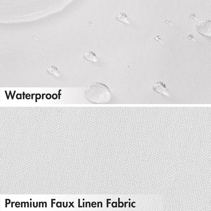 MIULEE Leinen Texturiert Duschvorhang 240x200 cm Weiss, Schwerer Hotel Luxus Polyester Wasserdicht D