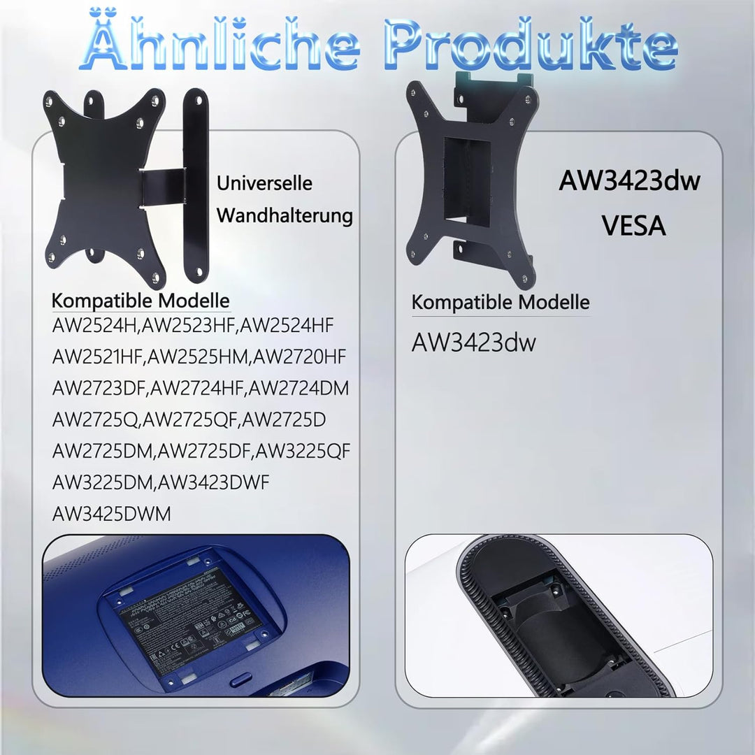 AW3425DWM VESA-Adapter kompatibel mit Alienware Monitoren (passend für AW2525HM,AW2524HF,AW2724HF,AW