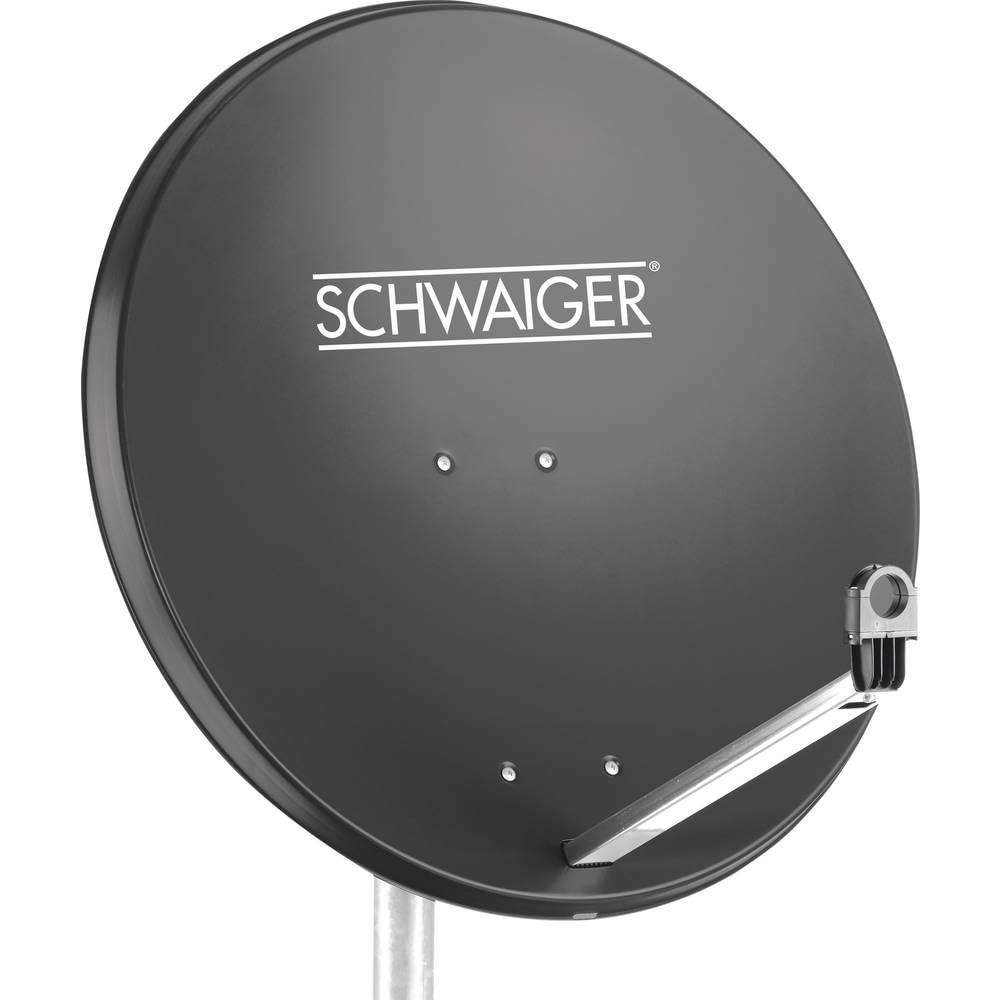 Schwaiger SPI996.1 Stahl SAT-Spiegel, (Durchmesser 85 cm) Anthrazit, Anthrazit