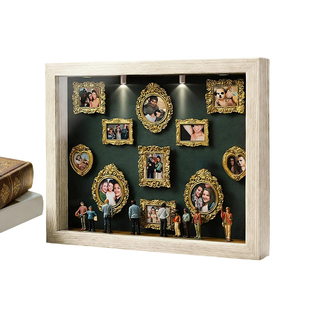 Mini Museum Bilderrahmen Personalisiert„Museum of Us“, 3D Bilderrahmen Personalisiert Mit Fotos- DIY