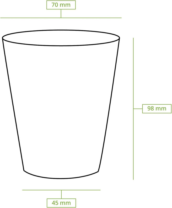 BIOZOYG Recycelbare Pappbecher Kaffee weiss mit EcoUp© Icon und PLA Beschichtung I 1000 Coffee To go