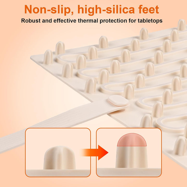 Elektrische Warmhalteplatte für Speisen, GuKKK Faltbare Speisenwärmer mit 9 Einstellbarer Temperatur