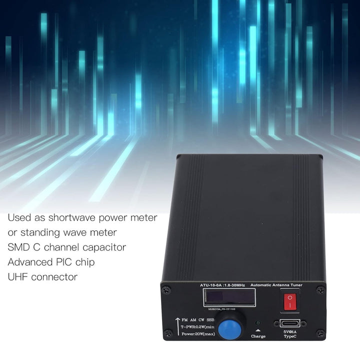 1,8 Bis 30 MHz Automatischer Antennentuner, ATU 10 0A 0,2 Bis 20 W SSB CW FM AM Kurzwellenleistungsm