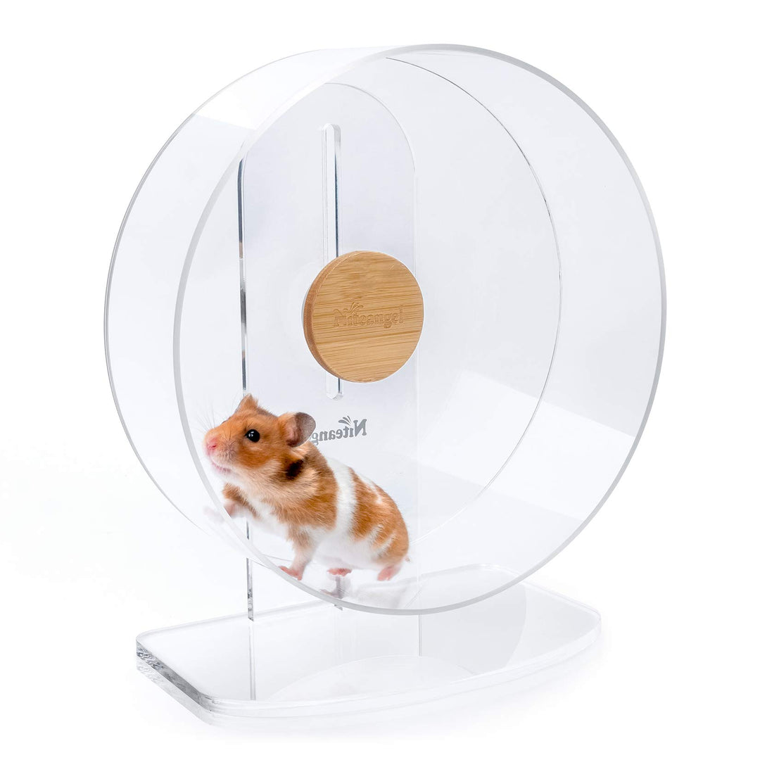 Niteangel Laufrad für Hamster, leise, drehende Acryl-Hamsterlaufräder für Hamster, Rennmäuse, Mäuse,