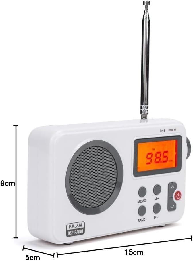 Radio NK-AB1904 FM/AM - Küchenradio Tragbares Desktop-Radio, LCD-Bildschirm mit Licht, Antenne, Laut