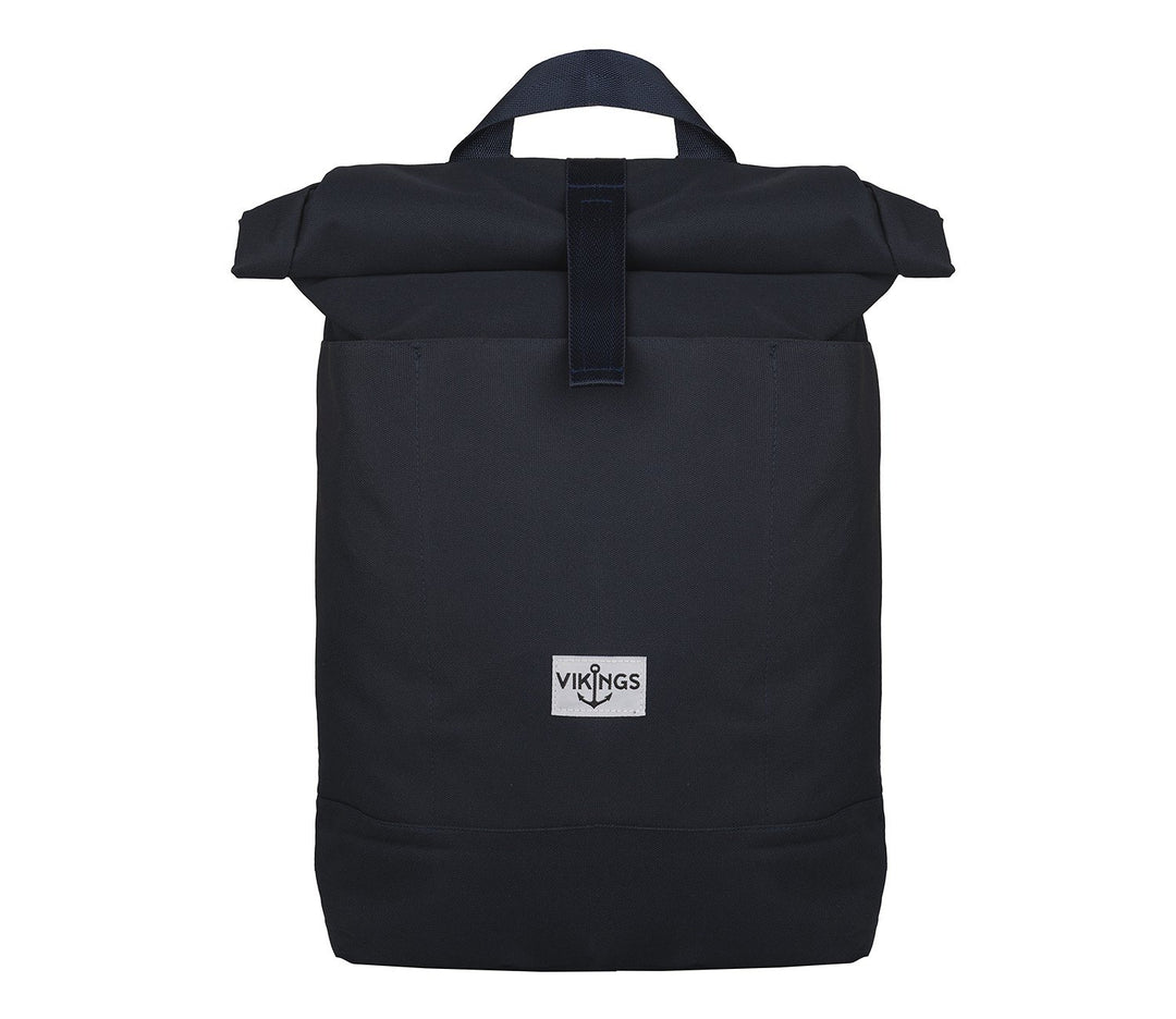 VIKINGS Rucksack Backpack Daypack Roll Top Überschlag Rollover Nylon Kuriertasche Kurierrucksack Bla