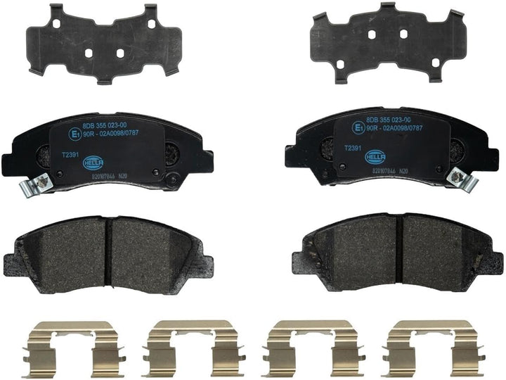 HELLA PAGID 8DB 355 023-001 Bremsbelagsatz - T2391 - Dicke/Stärke: 16.7mm - Bremssystem: Mando - mit