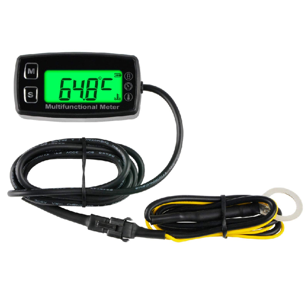 Runleader Digital Motortemperaturanzeige, Echtzeit-Drehzahlanzeige, Alarmtemperatur und Drehzahl, Ar