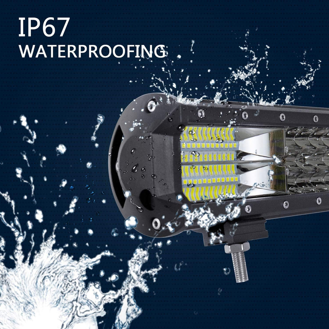 PICAA Led Arbeitsscheinwerfer 12 Zoll 31CM 180W Led Lichtbalken 12V 24V 6000K Led Zusatzscheinwerfer