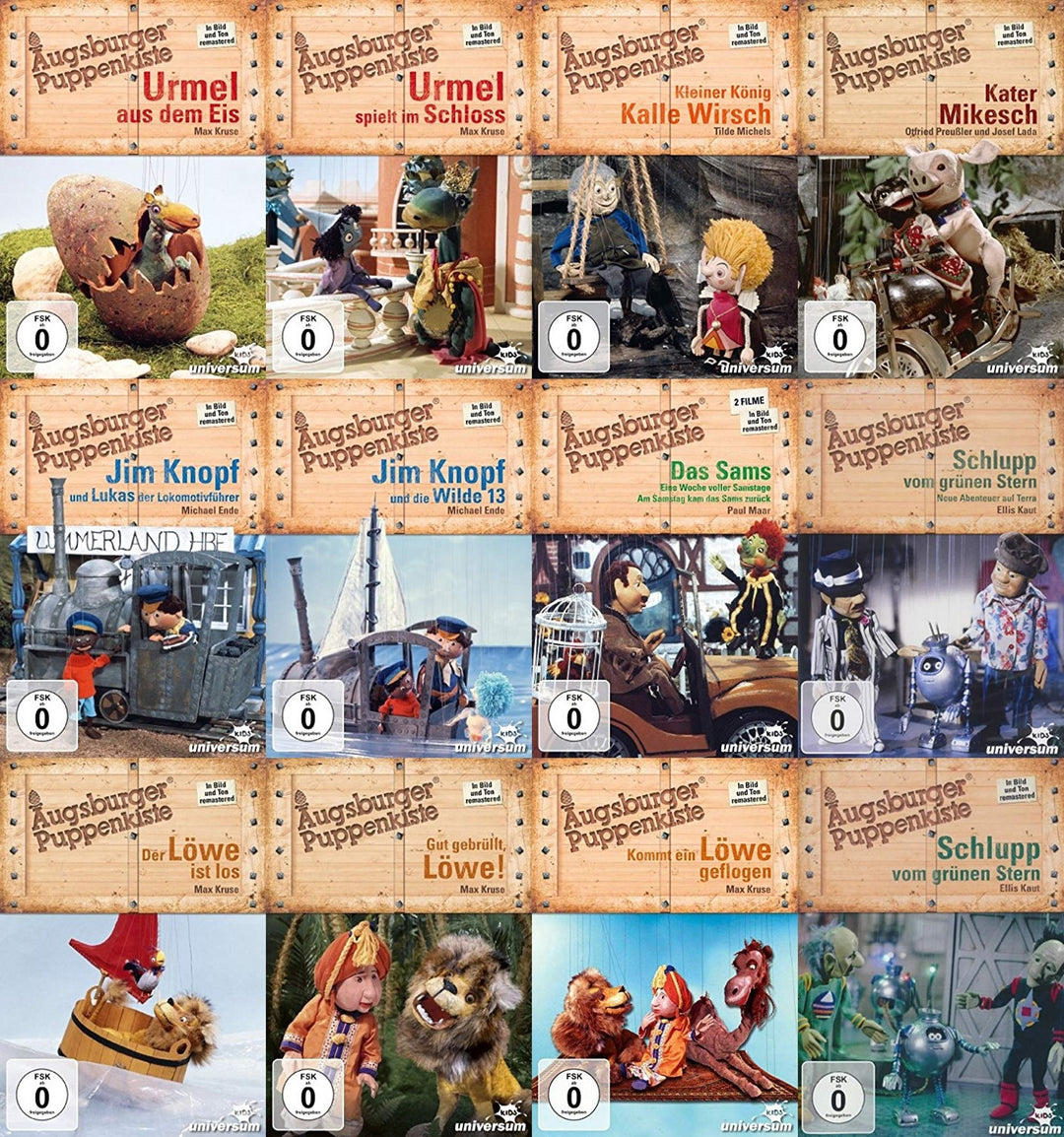 Augsburger Puppenkiste: Mega Collection: Urmel + Jim Knopf + Das Sams + Schlupp + Kater Mikesch + De