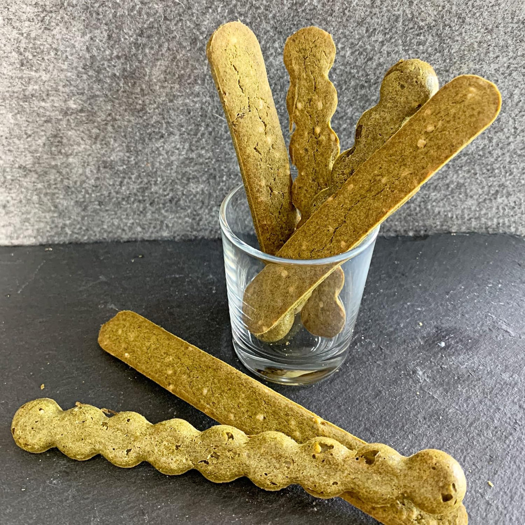 Collory® Silikon Backmatte Hundekekse Sticks (16 cm), Knabberstangen, Kaustangen als Hundesnack, Rie