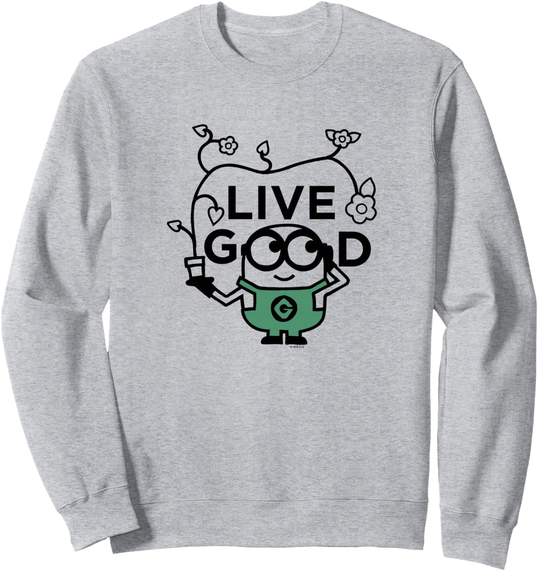 Despicable Minions Live Good Flower Pot Portrait Sweatshirt