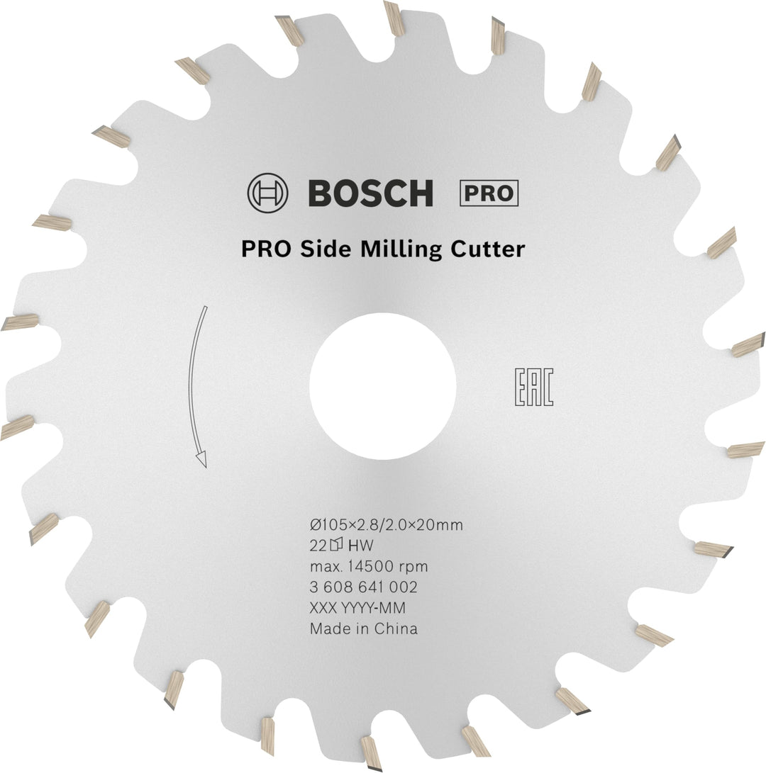 Bosch Professional Nutfr?ser 105 x 20 mm, 22 Zähne, 22 Zähne